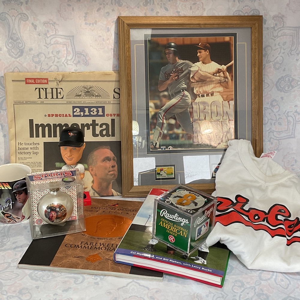 Cal Ripken Jr. baseball collection Orioles memorabelia